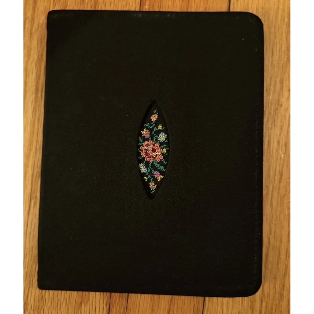 Vintage 50/60s Petit Point ‎ Embroidered Address Book & Christmas Card Record